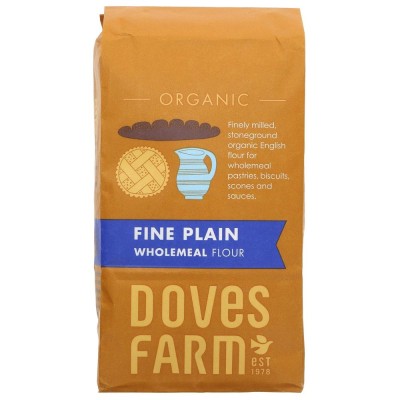 Doves Farm Organic Fine Plain Wholemeal Flour 1kg