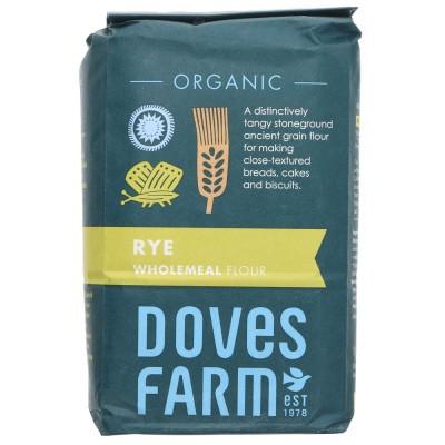 Doves Farm Organic Wholegrain Rye Flour 1kg